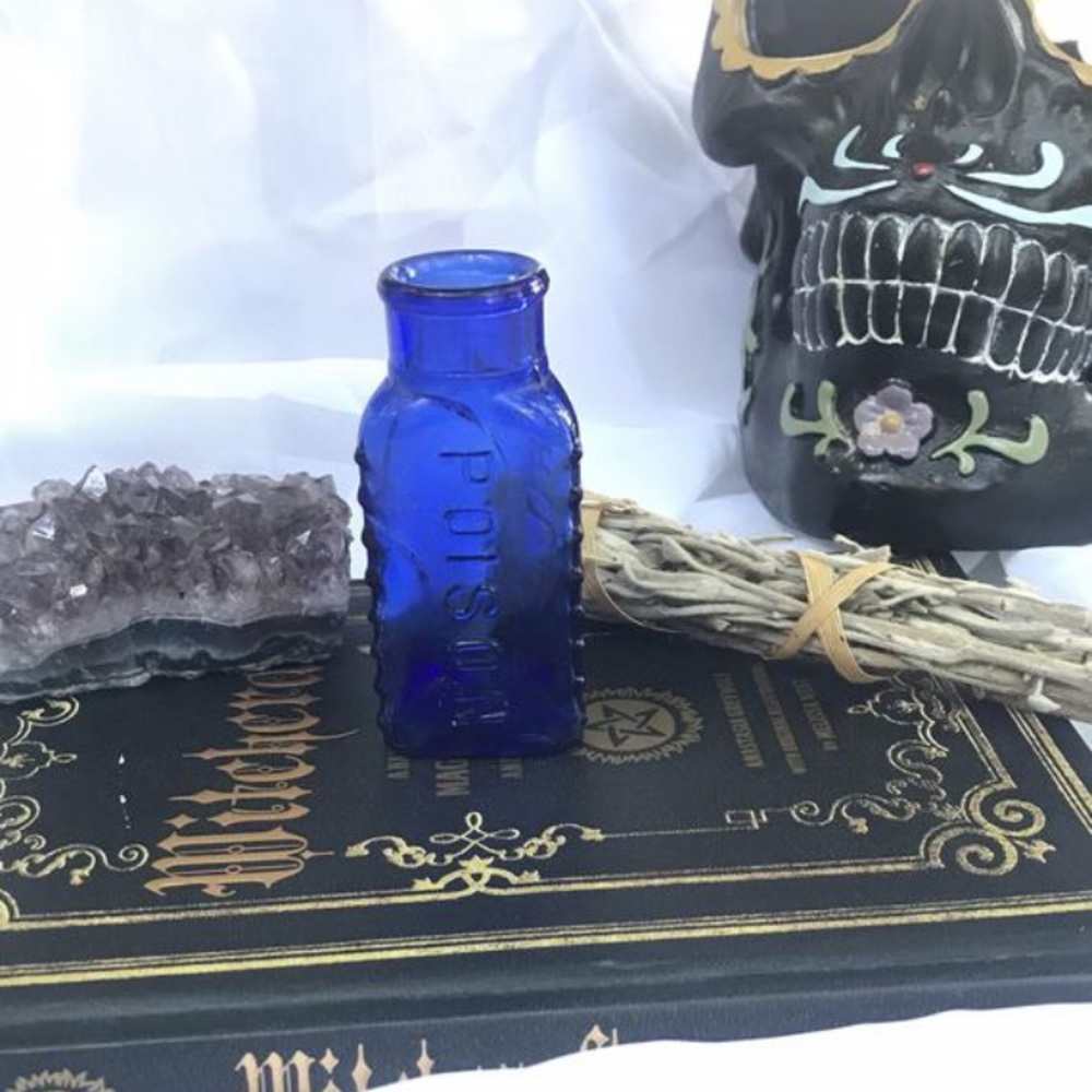 Antique Cobalt Blue Poison bottle
